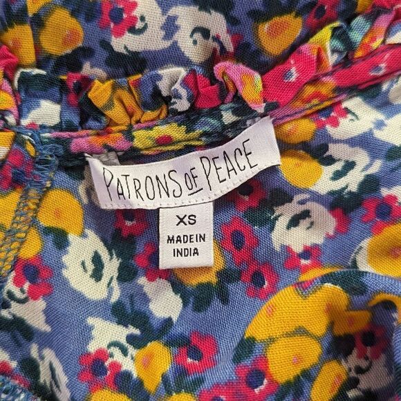 Patrons of Peace Floral Dress XS Coastal Cowgirl 90s Boho Romantic Gardencore - Picture 2 of 14